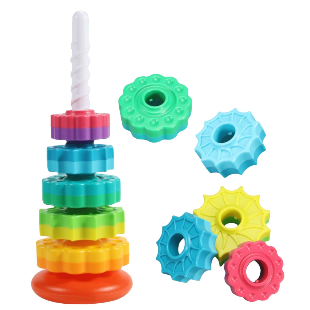 Rainbow Turret Stacking Music Color Nesting Ring Toy