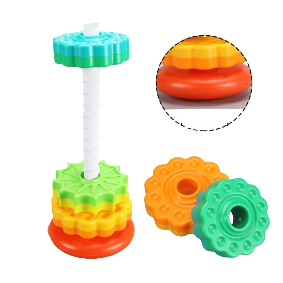 Rainbow Turret Stacking Music Color Nesting Ring Toy