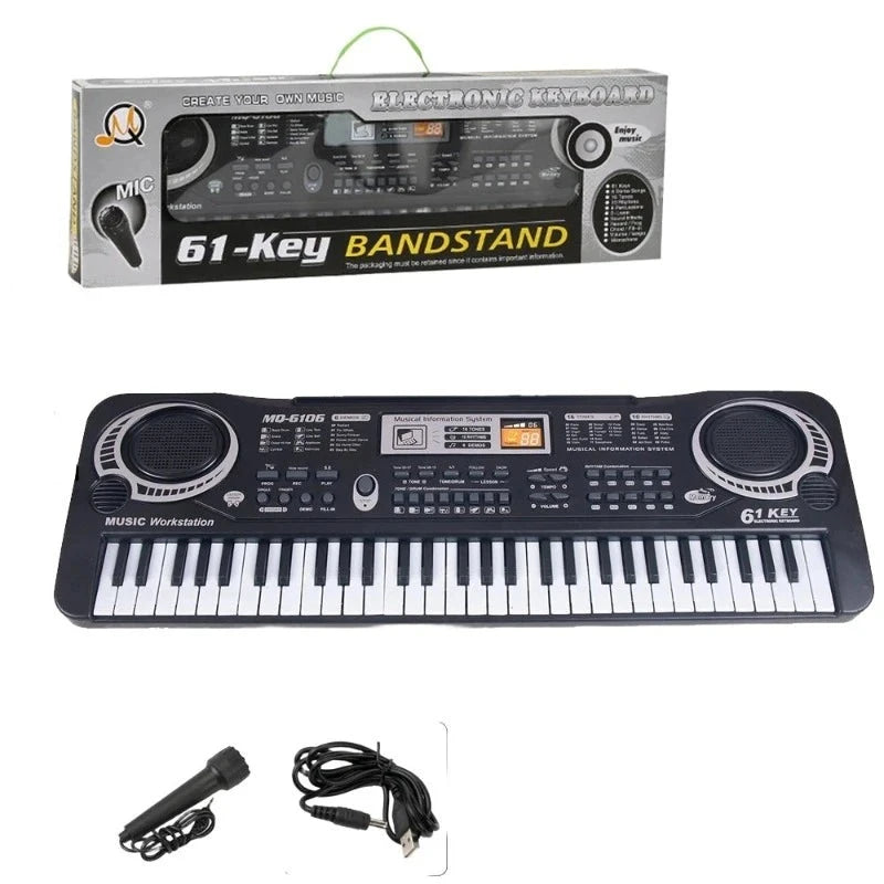 Electronic Piano Keyboard with Microphone