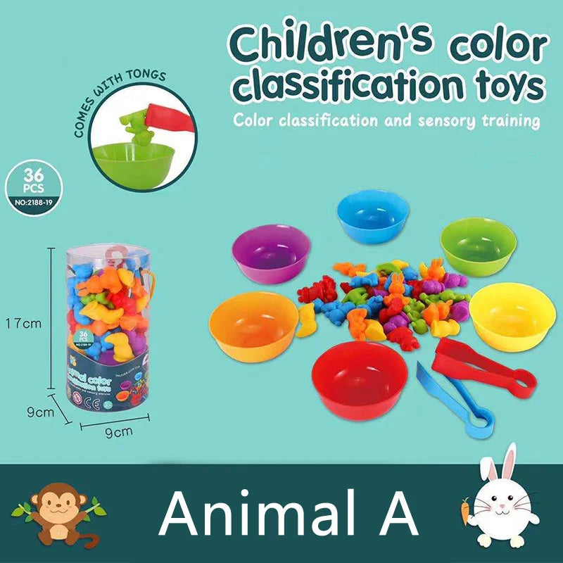 Rainbow Animal Montessori Sensory Fun Toys For Kids