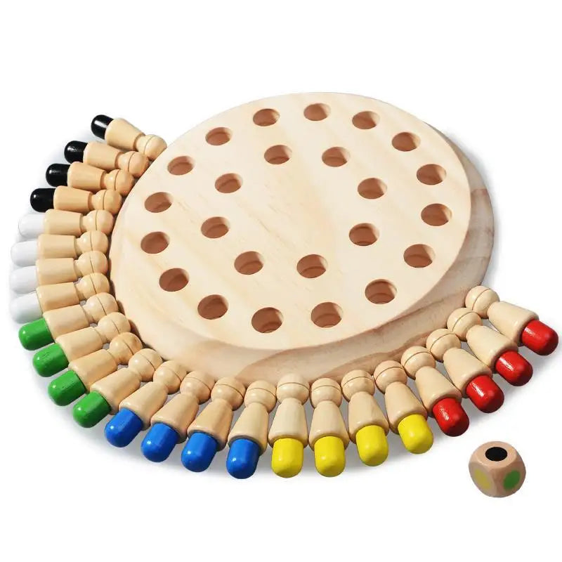 Montessori Memory Match Wooden Puzzle Fun Game For Kids