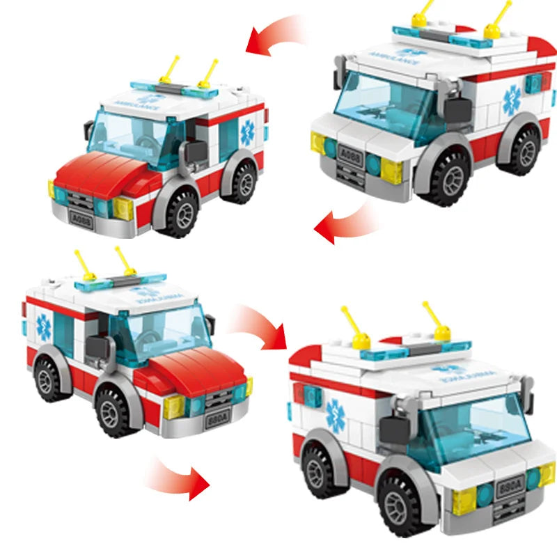 Hospital Rescue Medical Car Building Blocks Set For Kids